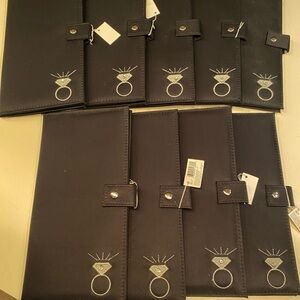 Russ Black Organizer wallets with Diamond Ring Accents Bachelorette Party Gifts!
